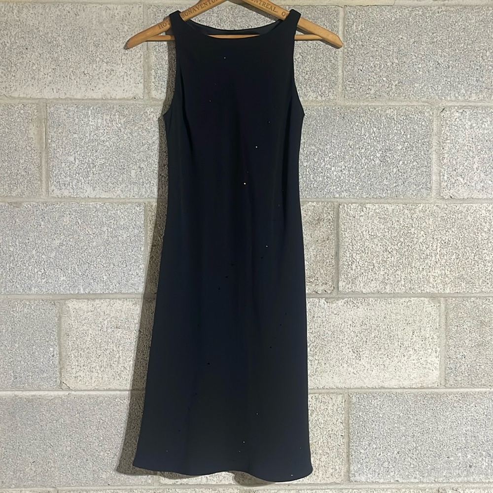 Jones New York Midi 2P Sleeveless Black Dress With Sequins